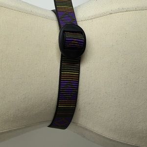 Bison Designs nylon belt with stripe/diamond design-sz M